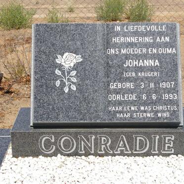 CONRADIE Johanna nee KRUGER 1907-1993