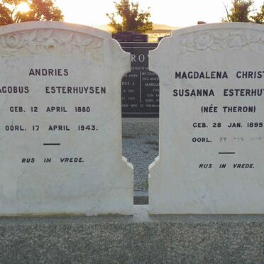 ESTERHUYSEN Andries Jacobus 1880-1943 &amp; Magdalena Christina Susanna THERON 1895-1990