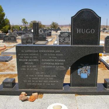 HUGO Willem Jacobus 1917-1987 &amp; Elizabeth Susanna Catherina JORDAAN 1929-