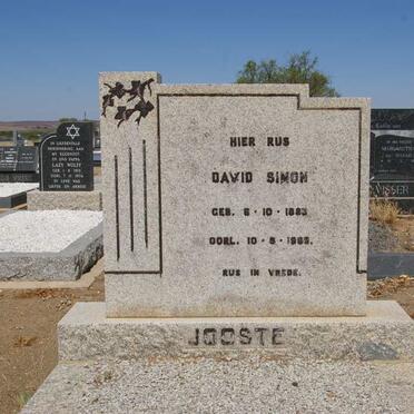JOOSTE David Simon 1883-1969