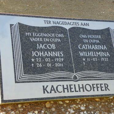 KACHELHOFFER Jacob Johannes 1929-2011 &amp; Catharina Wilhelmina 1932-
