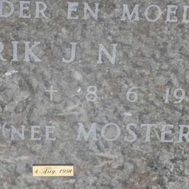 KOTZE Hendrik J.N. 1904-1987 &amp; Johanna J. MOSTERT 1907-1991
