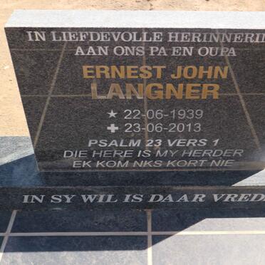 LANGNER Ernest John 1939-2013