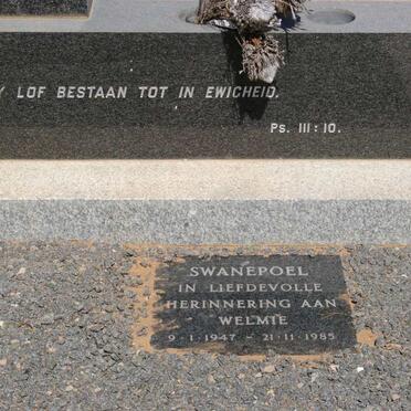 SWANEPOEL Welmie 1947-1985