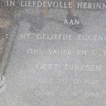 SCHALKWYK Gert Dirksen, van 1921-1988