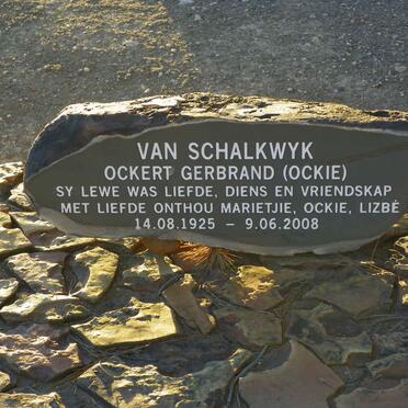 SCHALKWYK Ockert Gerbrand, van 1925-2008