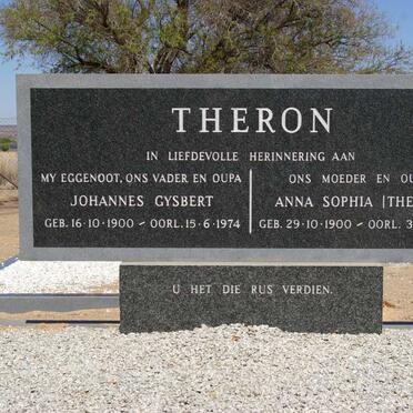 THERON Johannes Gysbert 1900-1974 &amp; Anna Sophia THERON 1900-1981