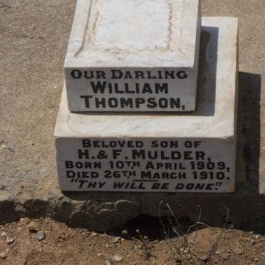 MULDER William Thompson 1909-1910