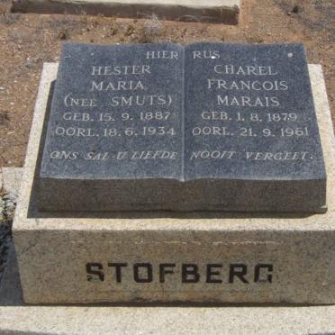 STOFBERG Charel Francois Marais 1879-1961 &amp; Hester Maria SMUTS 1887-1934