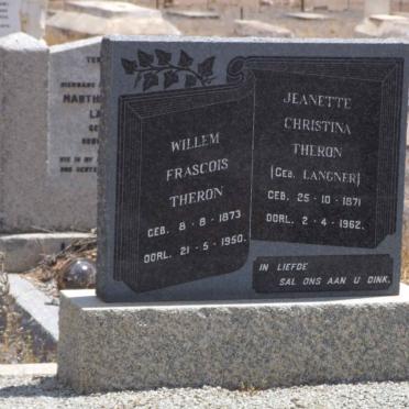 THERON Willem Frascois 1873-1950 &amp; Jeanette Christina LANGNER 1871-1962