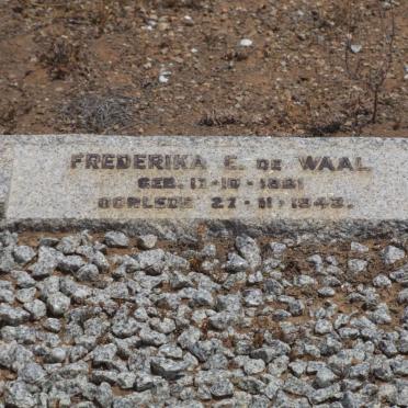 WAAL Frederika E., de 1861-1943