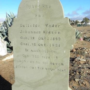 KLAZEN Johannes 1829-1921