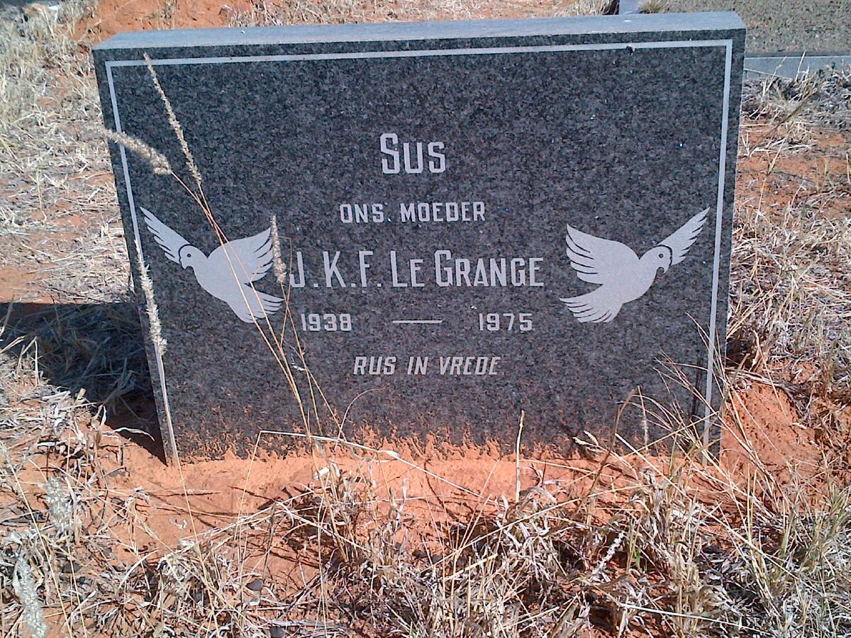 GRANGE J.K.F., le 1938-1975