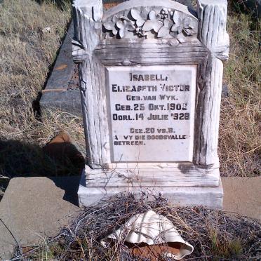 VICTOR Isabella Elizabeth nee VAN WYK 190?-1928