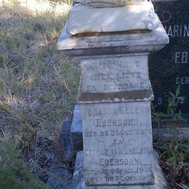 EBERSOHN Johanna Helena 1901- :: EBERSOHN Catharina Wilhelmina 1904-1910