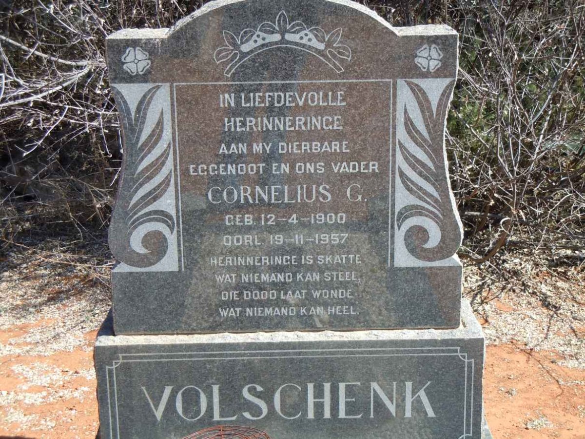 VOLSCHENK Cornelius G. 1900-1957