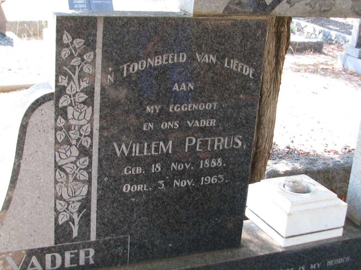 BADENHORST Willem Petrus 1888-1963 &amp; Cornelia J.C. KRUGER formerly BADENHORST nee CLOETE 1905-1971