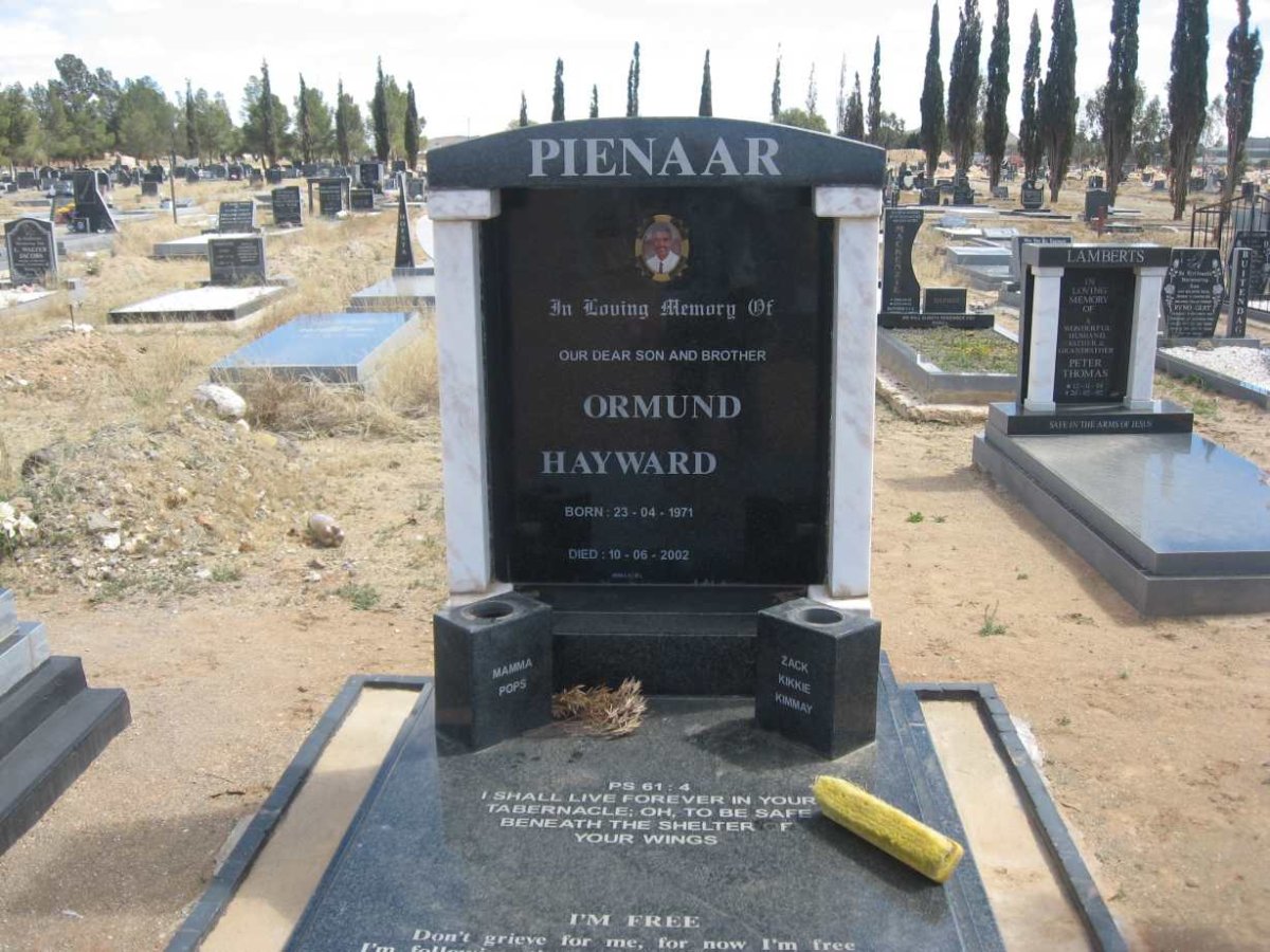 PIENAAR Ormund Hayward 1971-2002