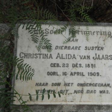 JAARSVELD Christina Alida, van 1891-1909