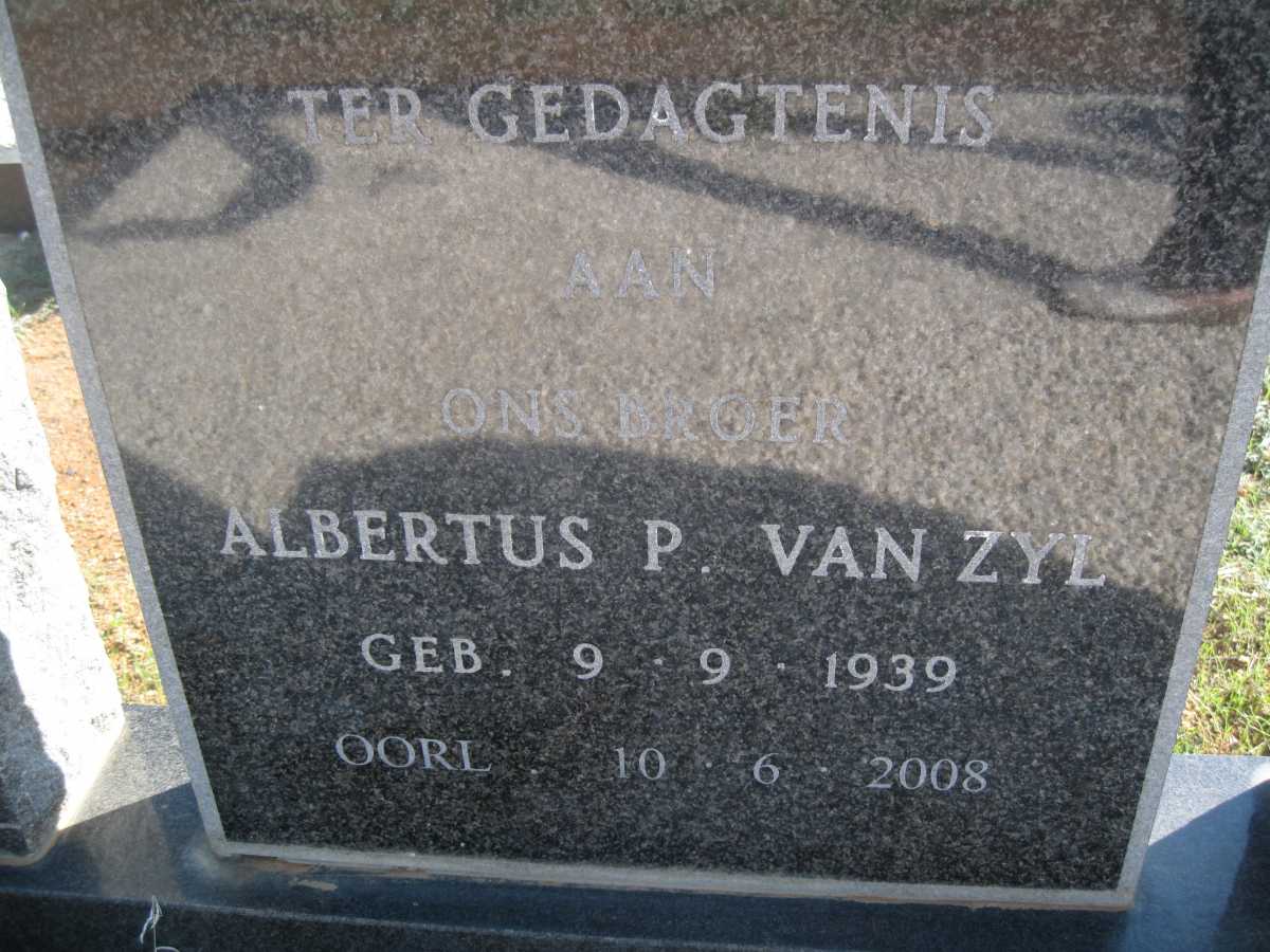 ZYL Albertus P., van 1939-2008