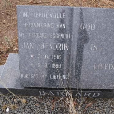 BARNARD Jan Hendrik 1916-1990