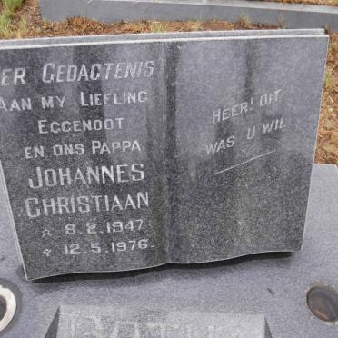 BOTHA Johannes Christiaan 1947-1976