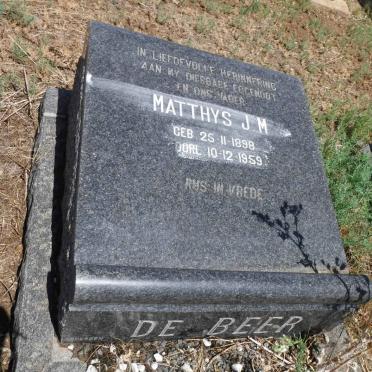 BEER Matthys J.M., de 1898-1959