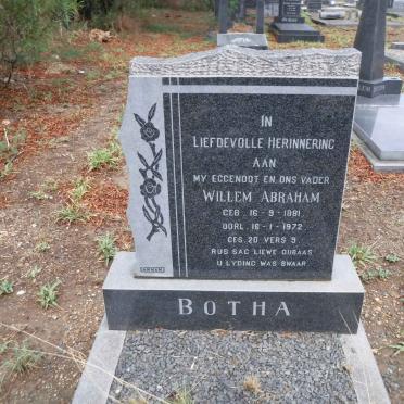 BOTHA Willem Abraham 1881-1972