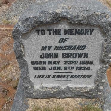 BROWN John 1895-1934