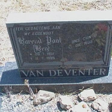 DEVENTER Barend Paul, van 1951-1985