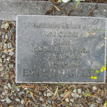 ESTERHUIZEN Rika nee BARNARD 1920-2003