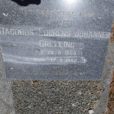 GREYLING Jacobus Lourens Johannes 1869-1942