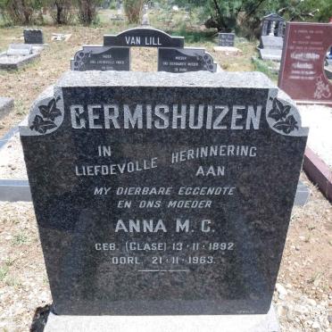GERMISHUIZEN Anna M.C. nee CLASE 1892-1963
