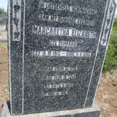 GERINGER Margaretha Elizabeth nee CONRADIE 1913-1953