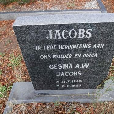 JACOBS Gesina A.W. 1889-1965