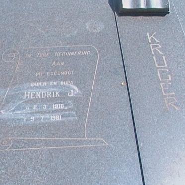 KRUGER Hendrik J. 1910-1981 &amp; Hester H.S.C. WOLVAARDT 1919-