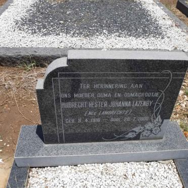 LAZENBY Huibrecht Hester Johanna nee LAMBRECHTS 1916-2000