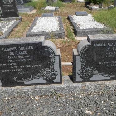 LANGE Hendrik Andries, de 1887-1957 &amp; Magdalena A.F.C. BURGER 1892-1972