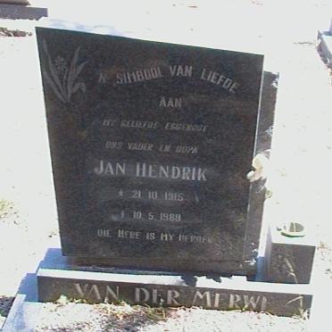 MERWE Jan Hendrik, van der 1915-1988