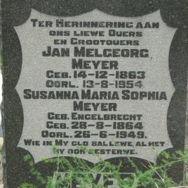 MEYER Jan Melgeorg 1863-1954 &amp; Susanna Maria Sophia ENGELBRECHT 1864-1949