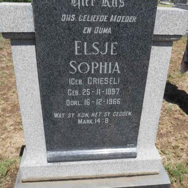 MEYER Elsje Sophia nee GRIESEL 1897-1966