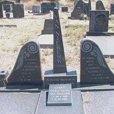 NIEKERK Izak D., van 1911-1983 &amp; Susanna J.J. MAREE 1913-1985