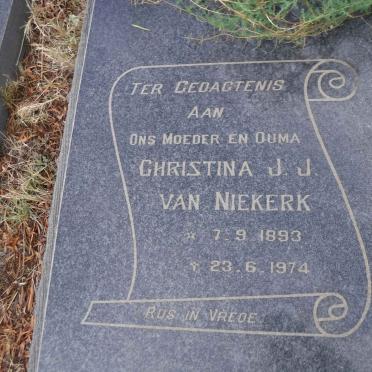 NIEKERK Christina J.J., van 1893-1974