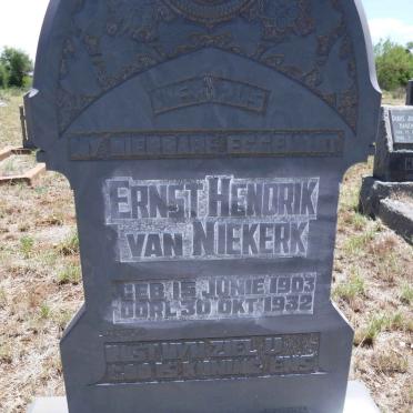 NIEKERK Ernst Hendrik, van 1903-1932