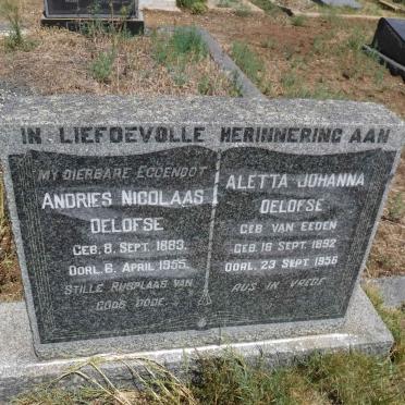 OELOFSE Andries Nicolaas 1883-1955 &amp; Aletta Johanna VAN EEDEN 1892-1956