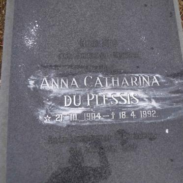 PLESSIS Anna Catharina, du 1904-1992