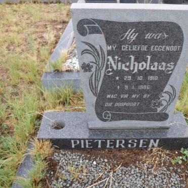 PIETERSEN Nicholaas 1910-1986