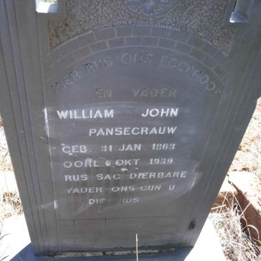 PANSEGRAUW William John 1863-1939