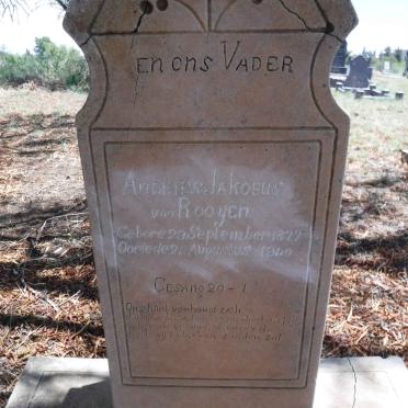 ROOYEN Andries Jakobus, van 1877-1940