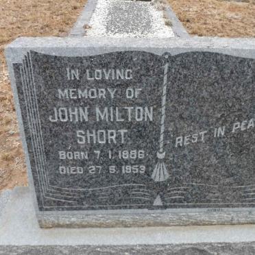 SHORT John Milton 1886-1953